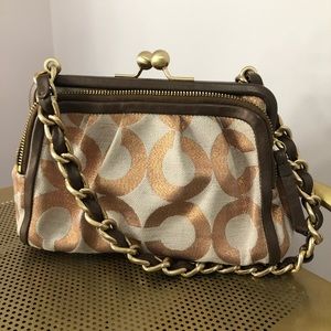 Coach rose gold bag